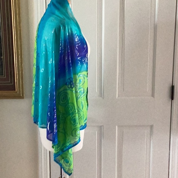 TARA GRINNA Made In USA Ladies Accessory Beach Cover- Scarf- Wrap- Shawl - Picture 4 of 12